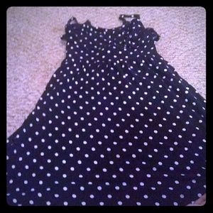 Black and White polkadot dress